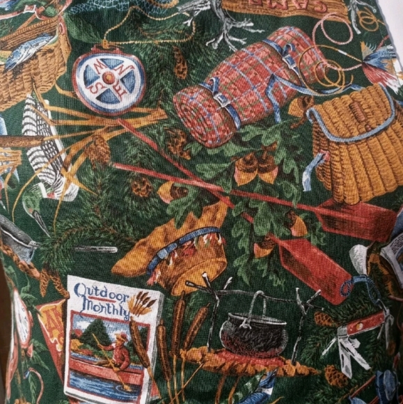 Kitchen Apron Woods Camping Forest Green Outdoor Scouts Timber Lakes Pockets - Picture 3 of 5